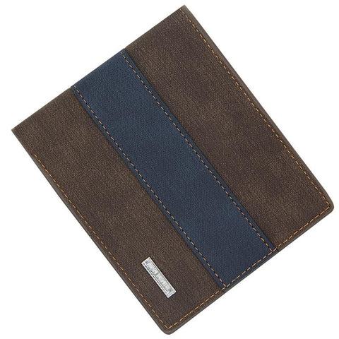 Portefeuille vintage bicolore - L’unique™ brun bleu