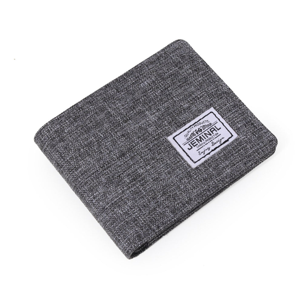 Portefeuille en tissu couleur chinée - Le Classique™ gris
