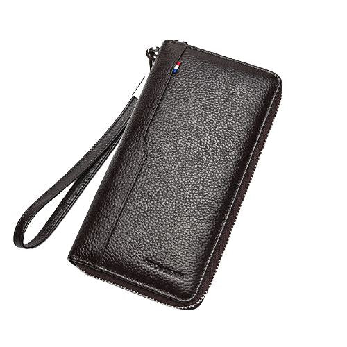 Porte-cartes en cuir - Bison Denim - Le Classique™ café