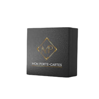 Porte-cartes compact en simili cuir et métal - Le rock™