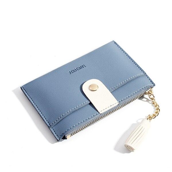 Portefeuille en simili cuir fin avec pendentif - Le Classique™ bleu