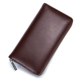Porte-cartes long en cuir à glissière RFID - Le secur™ café