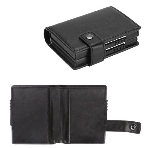 Porte-cartes double en aluminium RFID - Le secur™ noir