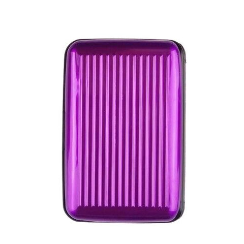 Porte-cartes en métal rigide RFID - Le secur™ violet