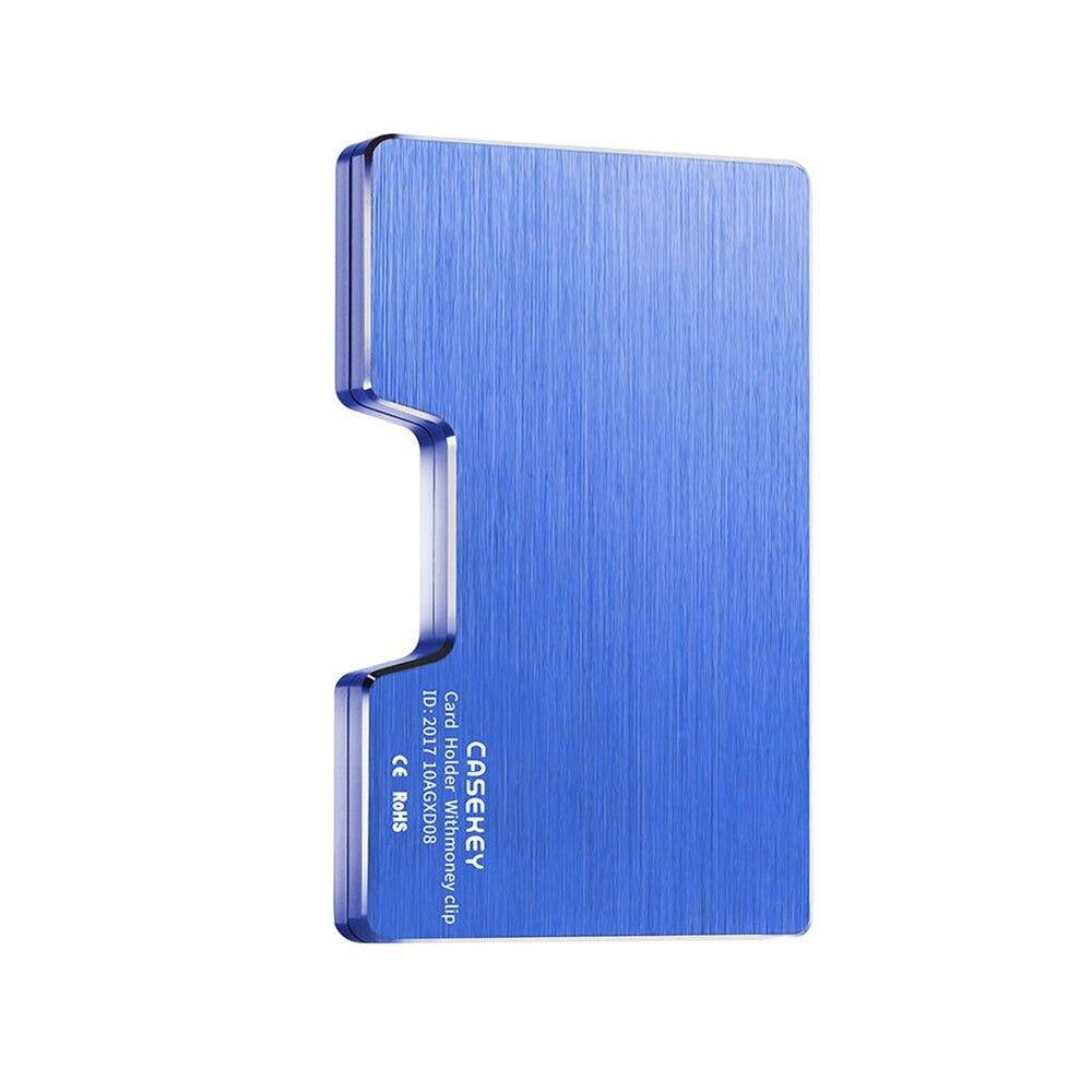 Porte-cartes métal avec pince à billet RFID - Le Titan™ bleu