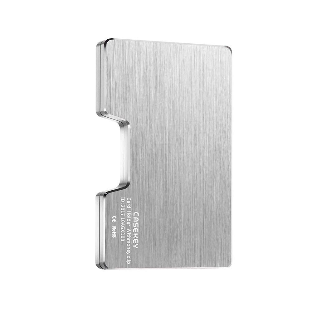 Porte-cartes métal avec pince à billet RFID - Le Titan™ argent