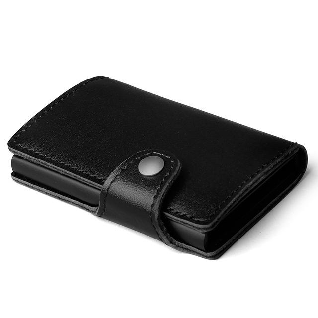 Porte-cartes en cuir lisse RFID - Le Secur™ 2