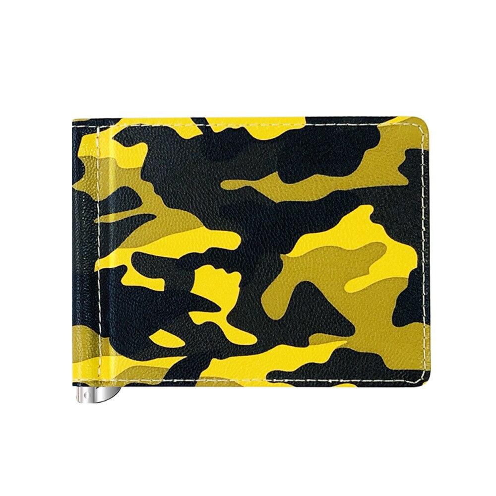 Porte-cartes en simili cuir camouflage - Le Classique™ jaune