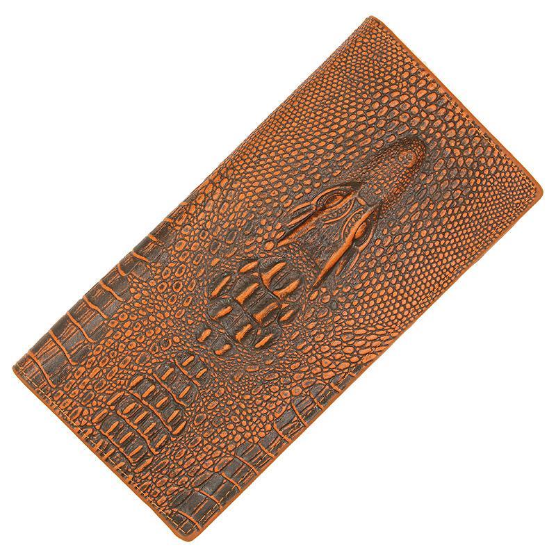 Portefeuille en relief crocodile - Le Classique™ brun
