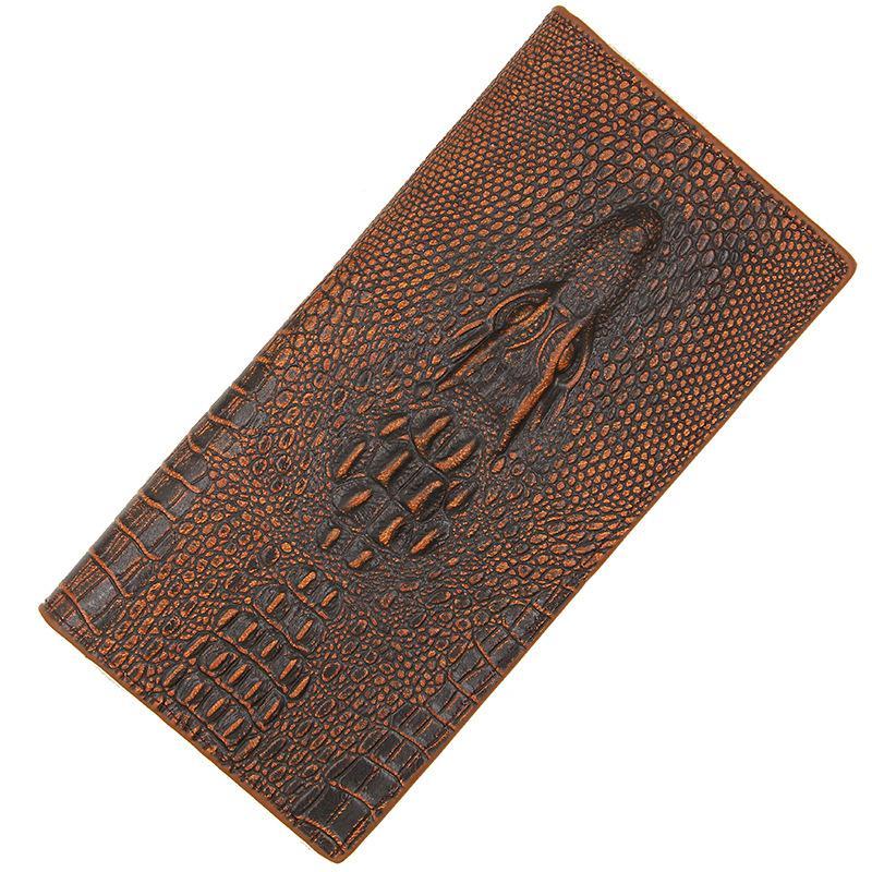 Portefeuille en relief crocodile - Le Classique™ café