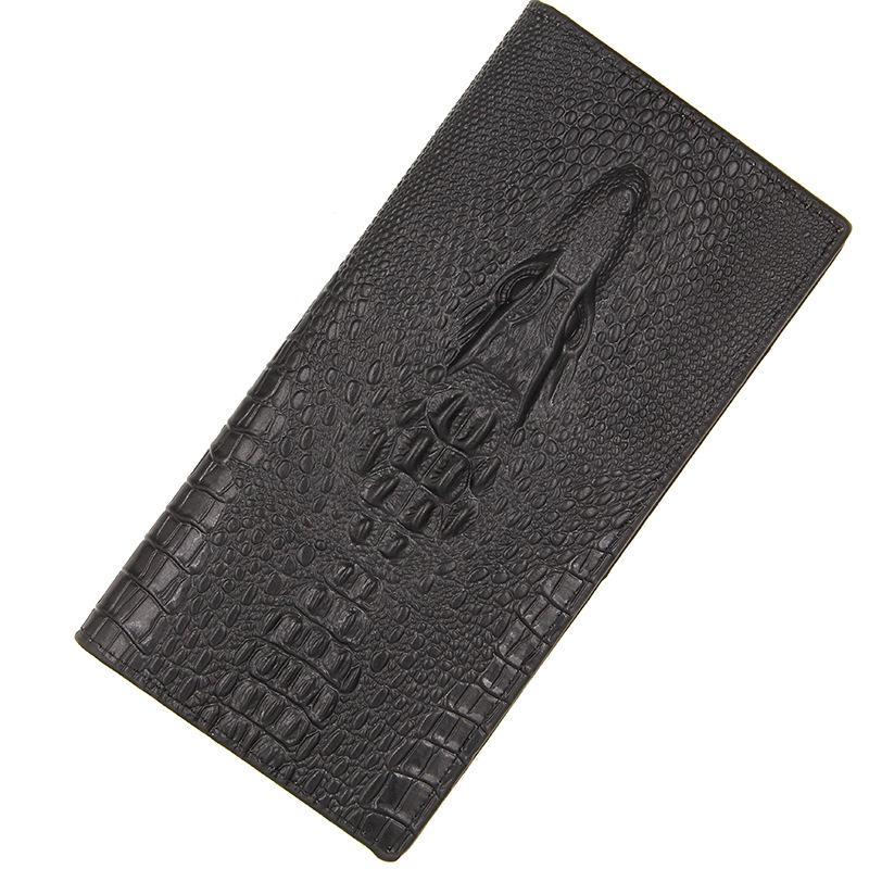 Portefeuille en relief crocodile - L’unique™ noir