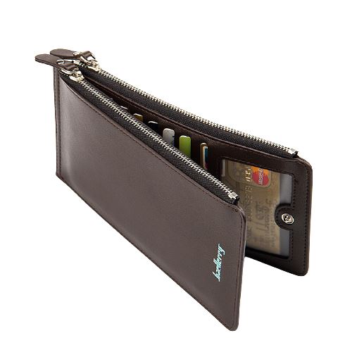 Porte-cartes long et fin - Le Classique™ brun