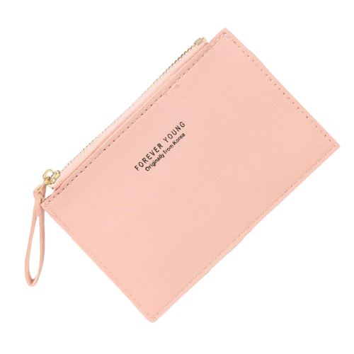 Portefeuille en simili cuir fin - Le Classique™ rose