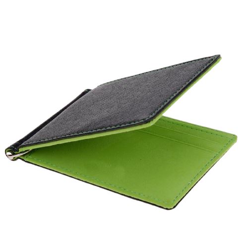 Porte-cartes fin bicolore - Le Classique™ vert