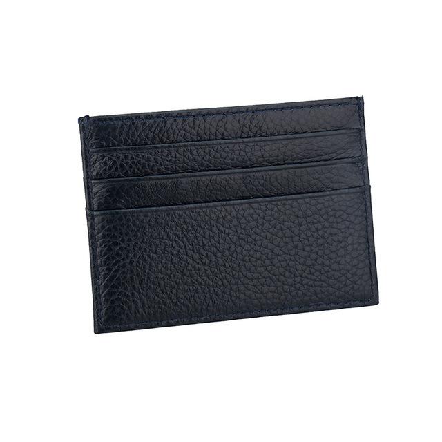Porte-cartes en cuir ultra fin - L’absolu™ bleu