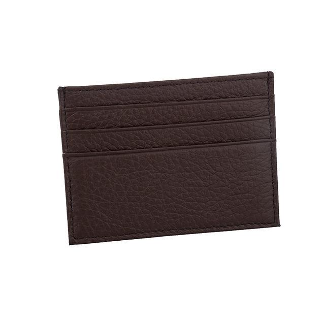 Porte-cartes en cuir ultra fin - Le Classique™ café