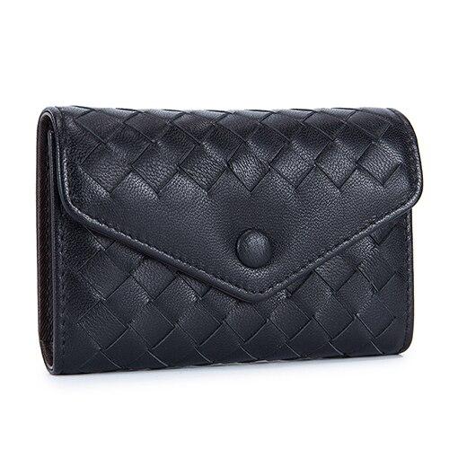 Porte-cartes en cuir véritable grande capacité - L’absolu™ noir