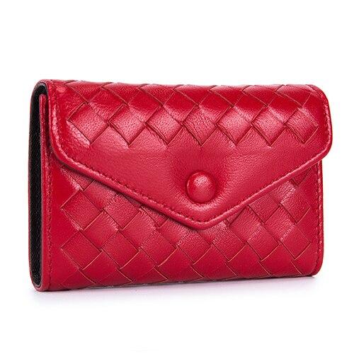 Porte-cartes en cuir véritable grande capacité - Le Classique™ rouge