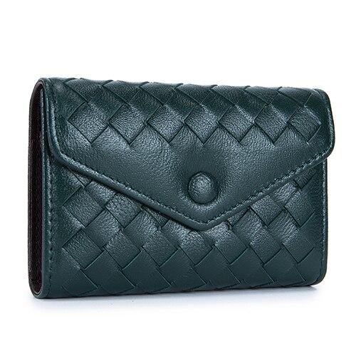 Porte-cartes en cuir véritable grande capacité - Le Classique™ vert