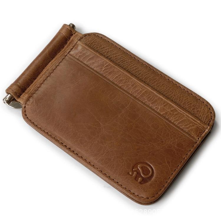Porte-cartes fin vintage en cuir - L’absolu™ brun