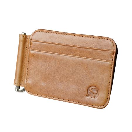 Porte-cartes fin vintage en cuir - L’Héritage™ caramel