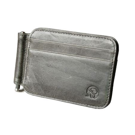 Porte-cartes fin vintage en cuir - L’Héritage™ gris