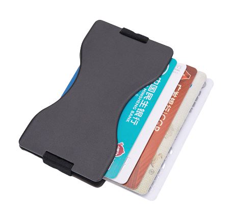 Porte-cartes en métal avec élastique RFID - Le Secur™