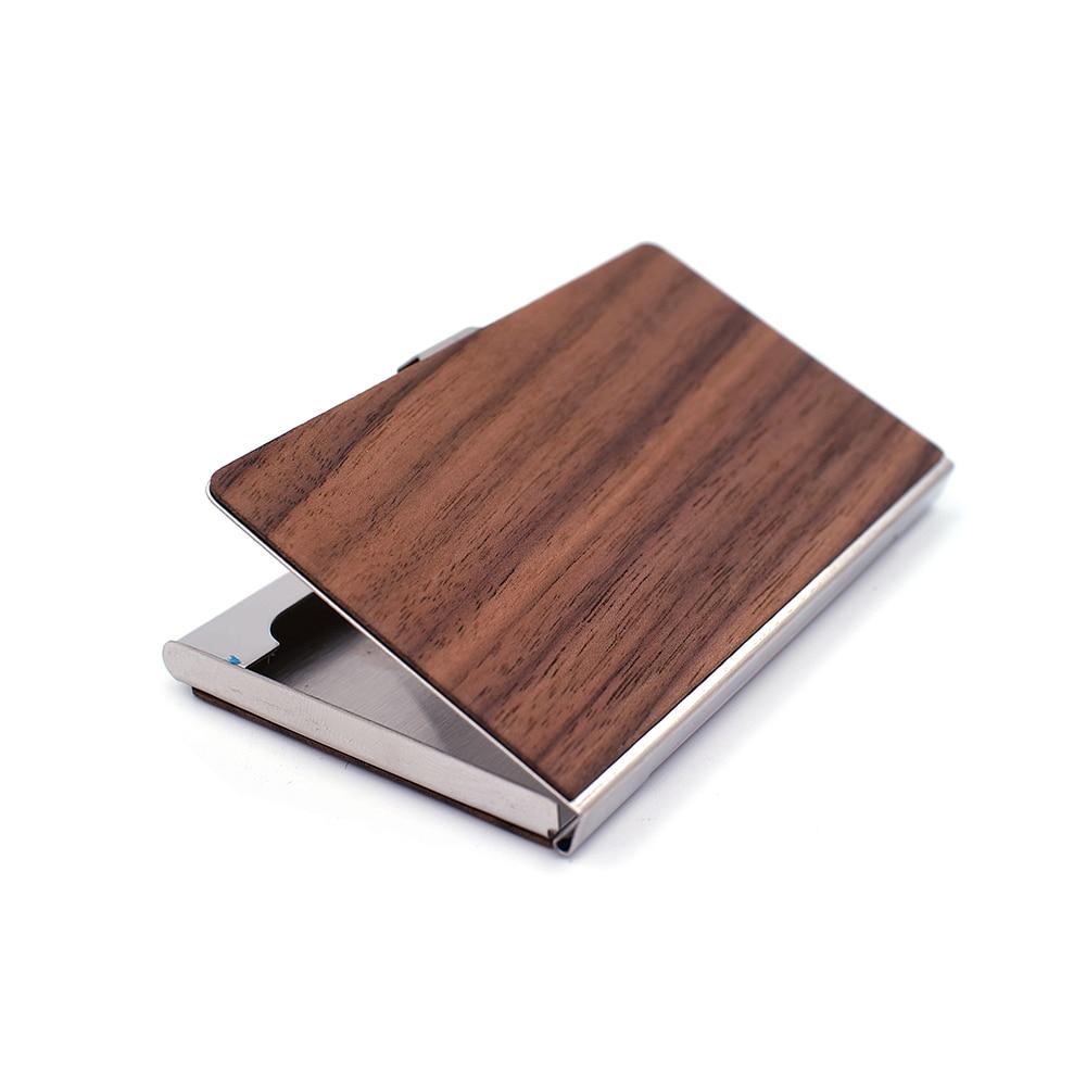 Porte-cartes fin en bois et métal - Le Classique™