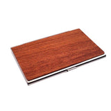 Porte-cartes fin en bois et métal - L’essentiel™ rouge