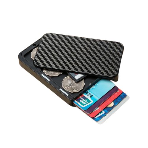 Porte-cartes en métal carbone RFID - Le Titan™