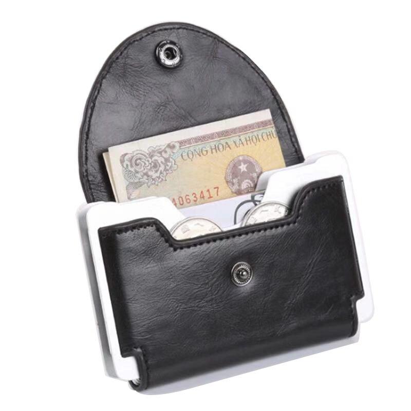 Porte-cartes en métal et simili cuir RFID - Le secur™