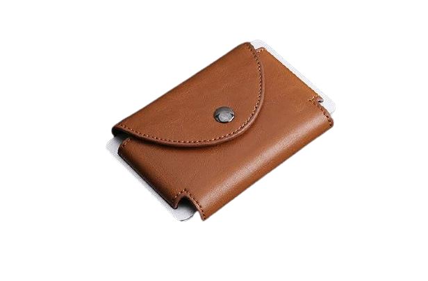 Porte-cartes en métal et simili cuir RFID - Le Secur™ brun