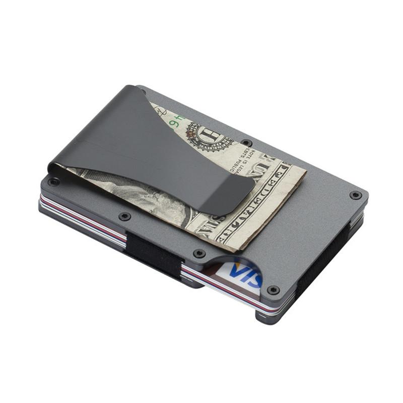 Porte-cartes en métal avec pince à billet - Le Titan™ gris