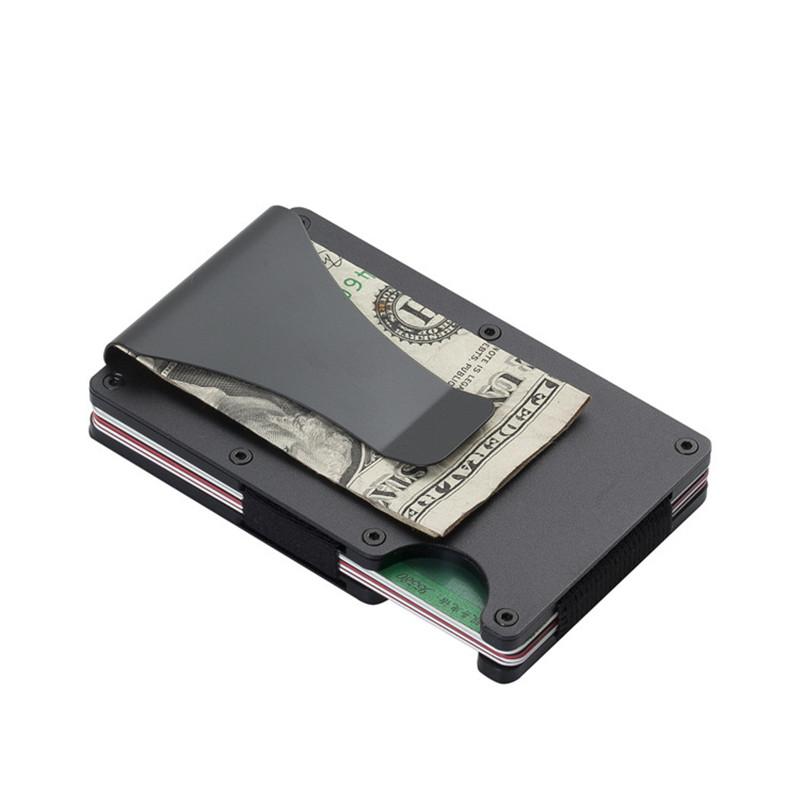 Porte-cartes en métal avec pince à billet - Le rock™ noir