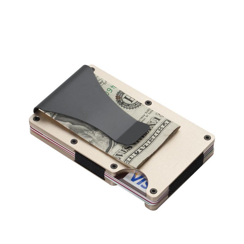 Porte-cartes en métal avec pince à billet - Le Titan™ or