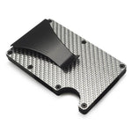 Porte-cartes en métal fibre de carbone RFID - Le secur™ silver