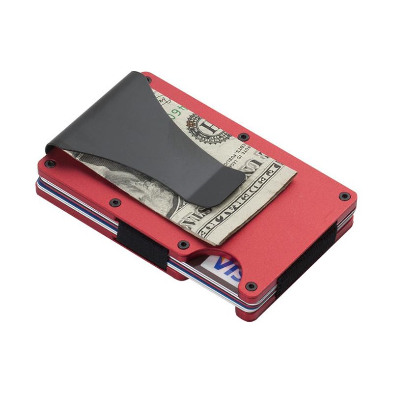 Porte-cartes en métal avec pince à billet - Le Titan™ rouge