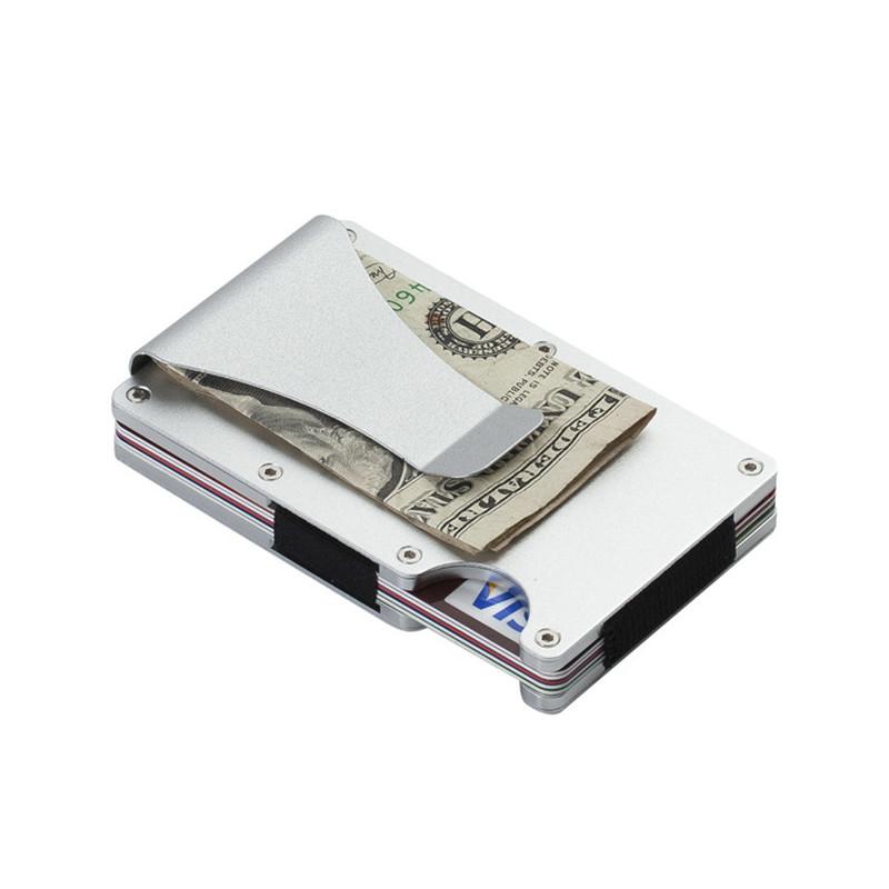 Porte-cartes en métal avec pince à billet - Le Titan™ argent