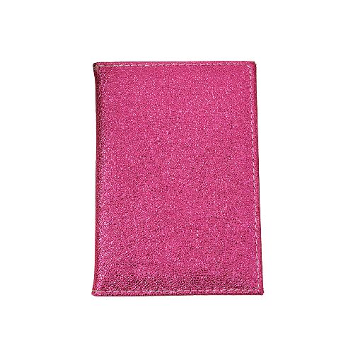 Porte-cartes en simili cuir brillant - Le Classique™ rose rouge