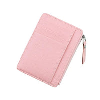 Porte-cartes fin en simili cuir - L’essentiel™ rose