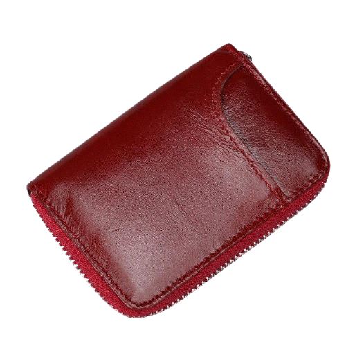 Porte-cartes en cuir anti-piratage - Le Classique™ rouge