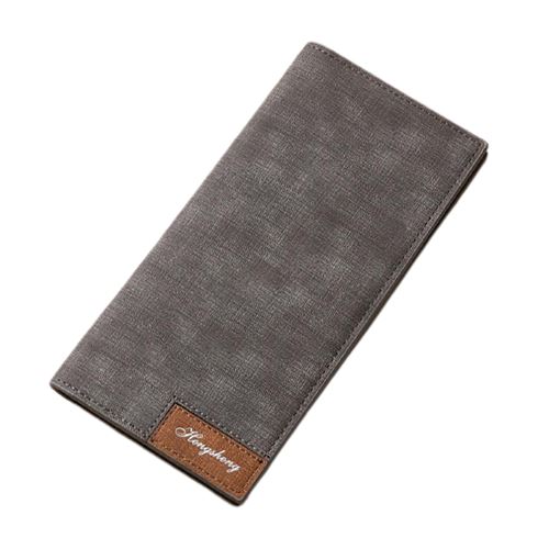 Portefeuille long et fin vintage - Le Classique™ gris