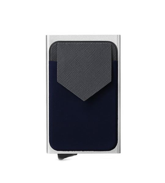 Porte-cartes fin en aluminium - Le Classique™ gris noir