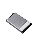 Porte-cartes fin en aluminium - Le rock™ noir gris