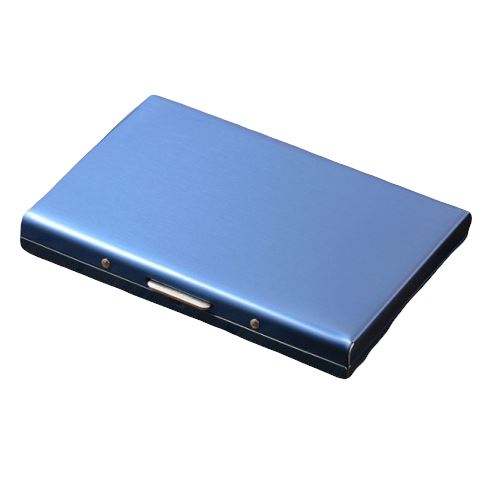 Porte-cartes fin en métal - Le Classique™ bleu