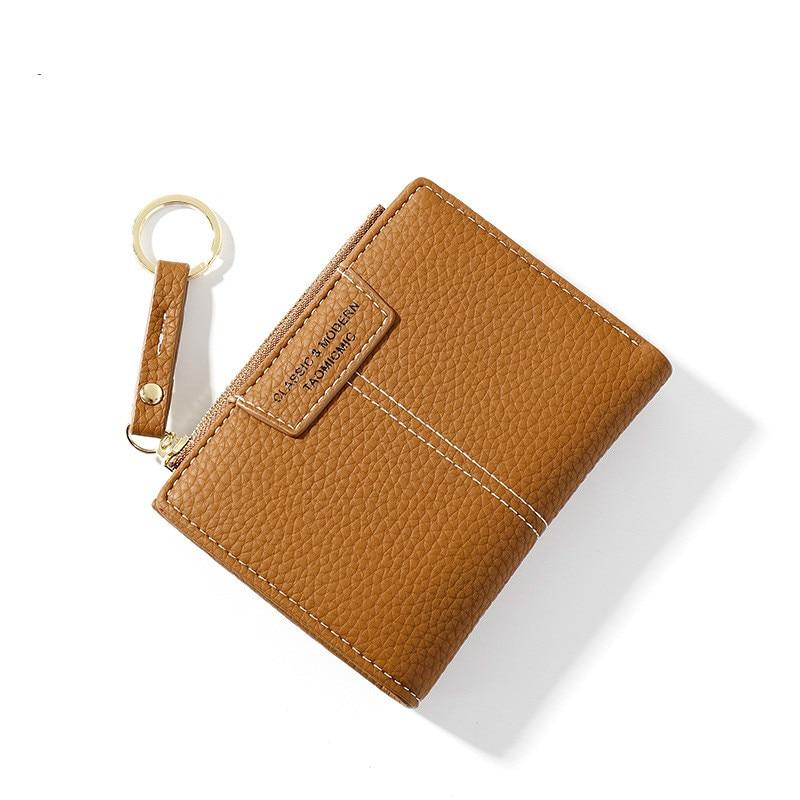 Porte monnaie avec porte clés - Le Classique™ brun