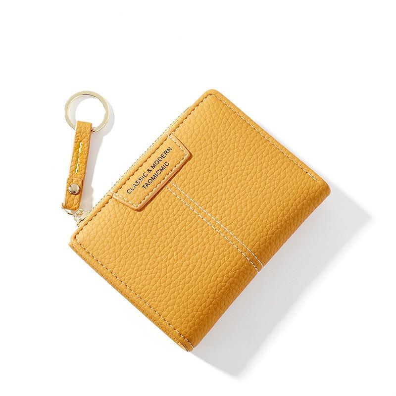 Porte monnaie avec porte clés - Le Classique™ jaune