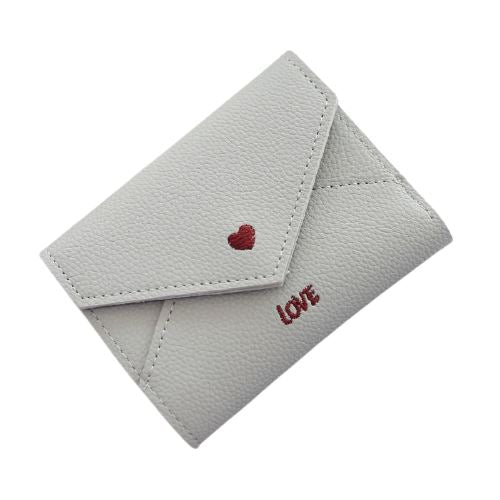 Porte monnaie enveloppe imprimé love - Le Classique™ gris