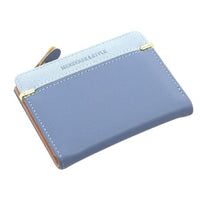 Porte-monnaie en cuir pu zippé bicolore - L’unique™