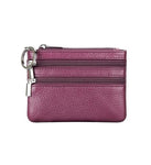 Porte monnaie en simili cuir double zippe - L’unique™ violet